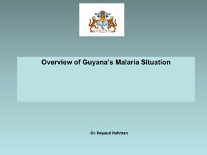 Overview of Guyana`s Malaria Situation