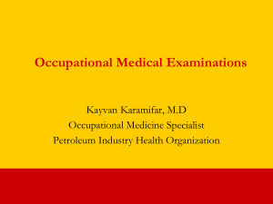 Occupational medical examinations