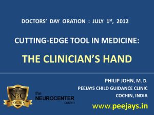 to the PPT - Peejays Policlinic & Child Guidance Clinic