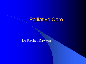 Palliative Care - Rachel Dawson