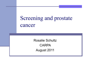 Screening and prostate cancer
