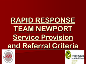 rapid response referral criteria
