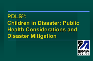 Disaster Mitigation - University of Massachusetts Medical School