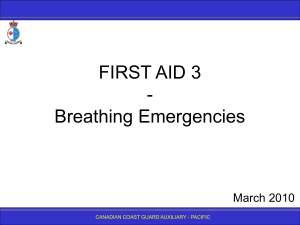First Aid 3 - Breathing Emergencies