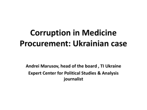 2_Corruption in Medicine Procurement Ukrainian case_A.Marusov
