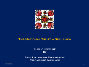 Part 1 - National Heritage Trust Sri Lanka