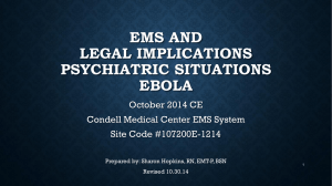 October 2014 - CE Legal and Psych for EMS