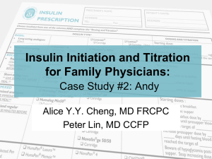 Insulin Titration - Case Study