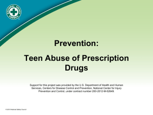 Teen Prescription Drug Abuse PowerPoint