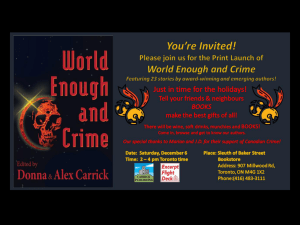 World Enough Sleuth Launch