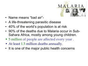Lecture: Malaria