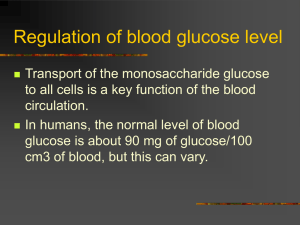 Regulation of blood glucose level