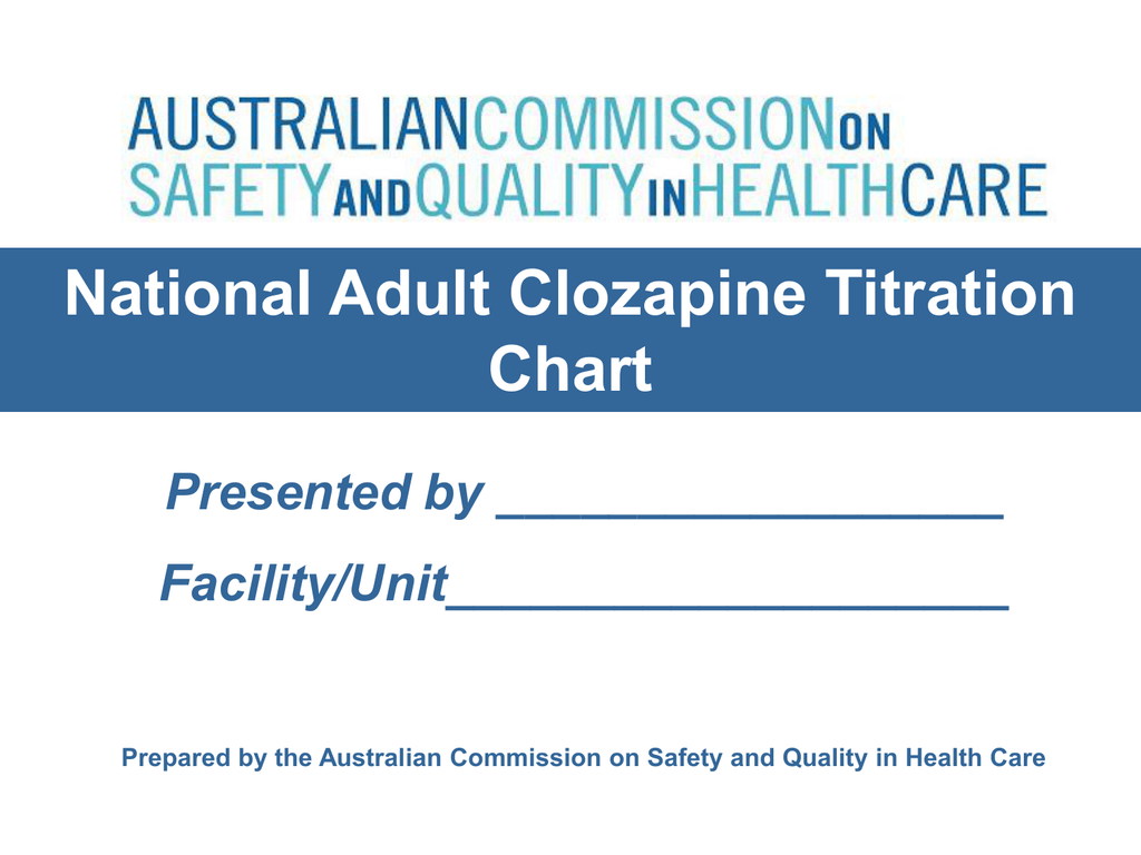 Clozapine Monitoring Chart