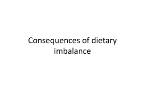 Consequences of dietary imbalance