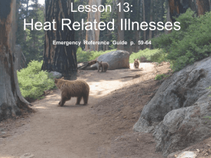 Lesson 13: Heat Related Illnesses - Bsa