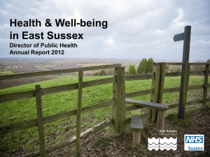 Health and Well being in East Sussex powerpoint presentation