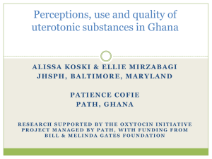 Perceptions and use of uterotonic Substances in Ghana