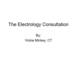 The Electrology Consultation - Cosmetic Therapy Training Center