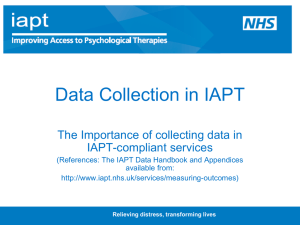 Data collection in IAPT: Training presentation