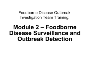 Foodborne Disease Outbreak Investigation Team Training: