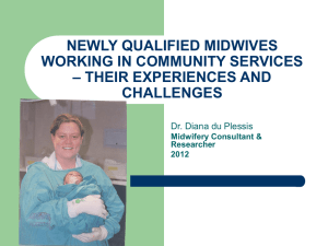 Newly Qualified Midwives Working In Community Services. Their