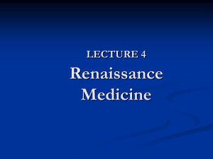History of Medicine Lecture 4