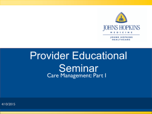 Provider Educational Seminar
