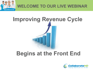 Revenue Cycle Management: It All Begins with the