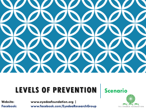 levels of prevention scenarios
