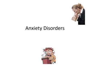 1-anxiety disorders DSM 5