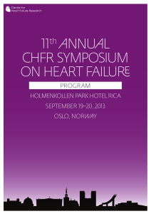 11th AnnuAl chfr symposium on heart failu