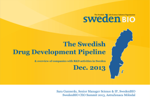 The Swedish Drug Development Pipeline