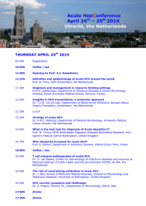 Invitation and programme Acute HEP C Conference 24