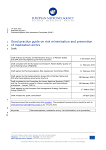 Good practice guide on risk minimisation and prevention of