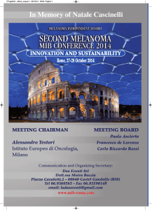 Preliminary Program - second melanoma mib conference