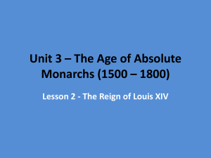 Reign of Louis XIV
