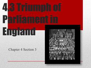 4-3 Presentation Triumph of Parliament in England