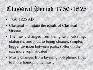 Classical Period 1750-1825