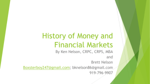 File - The History of Money and Financial Markets