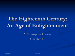 The Eighteenth Century: An Age of Enlightenment
