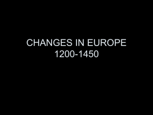 CHANGES IN EUROPE 1200-1450