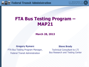 Green Transit Bus Technology - Altoona Bus Research and Testing