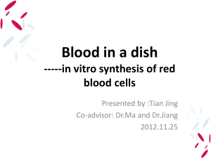 Blood in a dish: in vitro synthesis of red blood cells