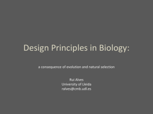 Design Principles in Biology: