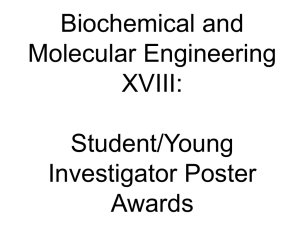 Metabolic Engineering IX: Student/Young Investigator Poster Awards