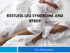 File - Restless Leg Syndrome