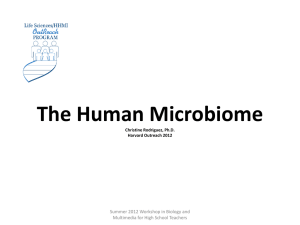 intro to microbiome ppt - Life Sciences Outreach at Harvard University