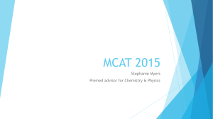 2015 MCAT Seminar—powerpoint slides