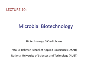 Biotech Lect-10 - ASAB-NUST