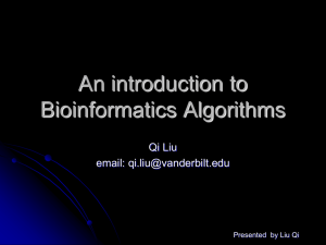 1 an introduction to bioinformatics algorithms